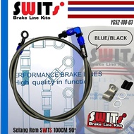 SWITS 90 45 Degree Front Brake Hose 100cm Motorcycle Brake Hose Model