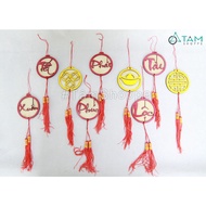 [BOIL WOOD LETTERS - LASER ENGRAVING] Pearl wood CNY hanging accessories DK8cm 9 styles T-PKTMD-72