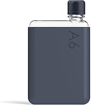 memobottle A6 (Midnight Blue) Bundle - 12oz (375ml) - Bottle, silicone sleeve & lid | Compact Water