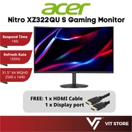 Acer Nitro XZ322QU S Widescreen Gaming Monitor 31.5" VA Curved WQHD 2560 x 1440 165Hz 1ms 1500R ( HD