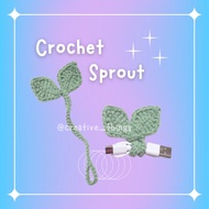 Leaf Sprout Crochet | Knitted Leaf Shoots | Headphone Accessories