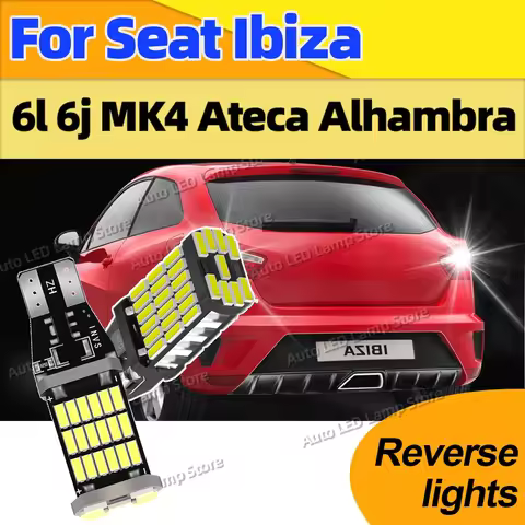 2Pcs W16W T15 Led Canbus Reverse Light Car Bulb Back Up Canbus Lamp 6000K For Seat Ibiza 6l 6j MK4 A