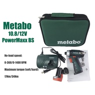 Metabo 10.8/12 V PowerMaxx BS Standard Edition Cordless Hand Drill 14/34 Nm 2.0 Ah 1 battery 1 charg