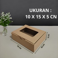 (10 Pcs) Cardboard Box Cake Box Hampers 10 cm x 15 cm x 5 cm glass