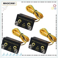 MAGICIAN Ground Cord Bench Mounted, 1.8M Length Cord L Shaped ESD Wrist Strap, Premium Dual Bench Gr