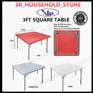 VIP BRand 3x3 Folding table meja lipat plastic table study table square table outdoor table Buatan Malaysia