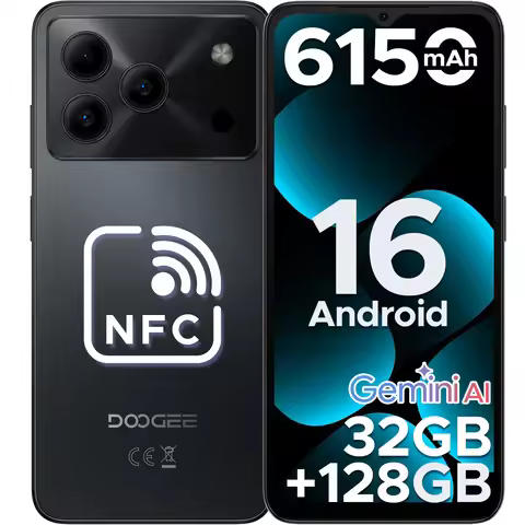 DOOGEE Note56 Pro Smart Phone 32GB+128GB Android 16 6150mAh Battery 6.56'' 90Hz Screen 13MP+8MP Wide