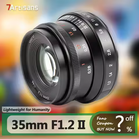 7artisans APS-C 35mm F1.2 II Large Aperture Camera Lens for Humanities Photography with Sony E Fuji 