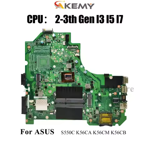 K56CA Laptop Motherboard For ASUS S550C K56C K56CM K56CB K56CA Notebook Mainboard With I3 I5 I7 CPU 