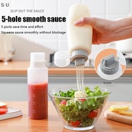 [S·U] 1pc 350/175ml 5 Hole Condiment Squeeze Bottles - Kitchen Supplies PH