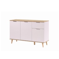 VHIVE Hamburg 1.2m Sideboard (Oak White 120cm Storage Cabinet Cupboard)