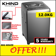 Khind 12KG Full Auto Washing Machine WM120A Top Load Fully Automatic Washer Mesin Basuh