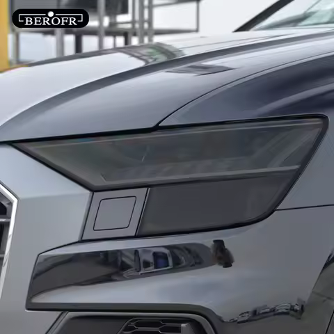 For Audi Q2 Q3 F3 8U Q5 Q7 4M Q8 SQ2 SQ5 SQ8 RSQ3 RSQ8 Car Headlight Tint Smoked Black Protective Fi