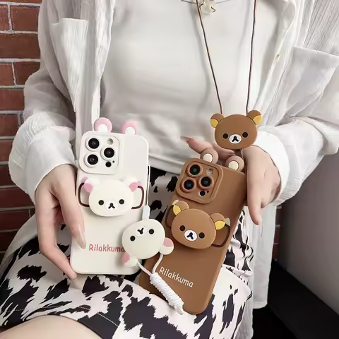 Ear Glasses Rilakkuma For Huawei Nova 11SE Y72 Honor X6A X7A X7B X8A X5 X9B X8B 90 100 200 lite GT C