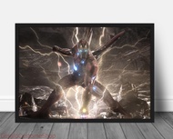 Avengers Endgame Iron Man Movie Canvas Poster Wall Art Home Decor Framed Gift Idea For Him Her Fan 1