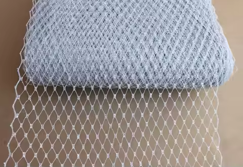 100% Nylon 9"(22cm) Veil Lurex Birdcage Veiling Vintage Russian Veiling For Making Women Millinery F
