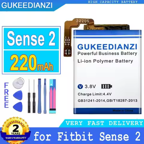 For Fitbit Sense 2 Sense2 Smart Sport Watch, Sense 2 220mAh Smart Sports Watch Battery