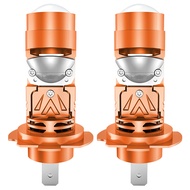 H7 Bi Mini LED โปรเจคเตอร์เลนส์ไฟหน้าหลอดไฟรถ 3000K 4300K 6000K Canbus Hi/LOW Beam 600000LM พัดลมเทอ