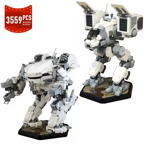 MOC BattleTeched Mech Robot Building Block Game Action Fugures Catapulted King Crab Mech Bricks Toys