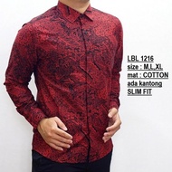 KEMEJA BATIK PRIA MERAH IMLEK EDITION BAJU IMLEK CBL197 LS
