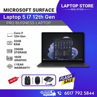 Microsoft Surface Laptop 5  | i7 12GEN | TOUCH SCREEN | 32GB RAM | 256GB SSD | 1 YEAR WARRANTY