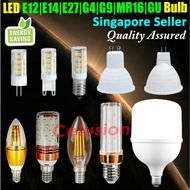 【SG Seller】✔️E12 E14 E27 G4 G9 MR16 GU10✔️LED Light Corn Bulb Candle Bright Home Ceiling Lighting En