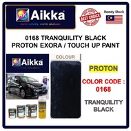 AIKKA PROTON EXORA A0168 TRANQUILITY BLACK / TOUCH UP PAINT / DIY CAT SPRAY TIN / CAR BODY PAINT / A