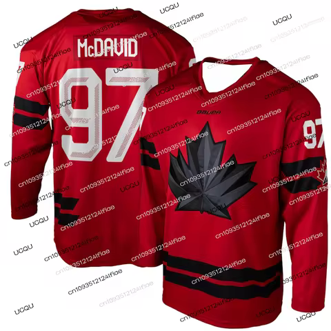 2026 Canada Ice Hockey New Jersey, McDavid Fan Special Edition Ice Hockey Jersey Set Men's Long-Slee