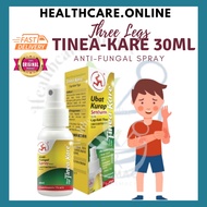 THREE LEGS TINEA-KARE ANTI-FUNGAL CLOTRIMAZOLE 1% SPRAY 30ML/ CAP 3 KAKI KURAP SEMBURAN / 三脚标抗癬灵癬药喷剂