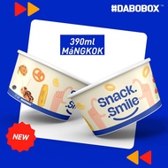 MáNGKOK Lite - SNACK SMILE (50pcs) - 390ML - NO LIDS - Paper Bowl | Snack Bowl | Takeaway Bowl | Par