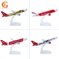 AirAsia Aircraft Model Air Asia Airbus 320 Diecast Metal Airplane Tiger Dragon Plane Model Aviation 