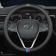 สินค้าใหม่ฝาครอบพวงมาลัยรถยนต์,สำหรับ Toyota Vios Yaris Innova Avanza Altis Fortuner CHR Corolla Estima บัตรอวยพร2022หนังดูดซับอุปกรณ์เสริมเหงื่อ