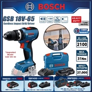 BOSCH GSB 18V-65 Brushless Cordless Impact Drill / Driver Gerudi Bateri GSB18V65 Cordless Drill