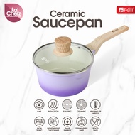 Felli La' Chefz Ceramic Saucepan With Lid 18cm - Indigo Purple
