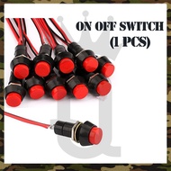 ON OFF SWITCH SUIS  LAMP LAMPU ON OFF SWITCH(UNIVERSAL) 2 WAYAR 1PCS ROUND RED CAP ON OFF SWITCH 12V