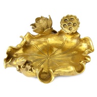 Wholesale Copperware Brass Lotus Leaf Ashtray Desk Decorations Home Decorations