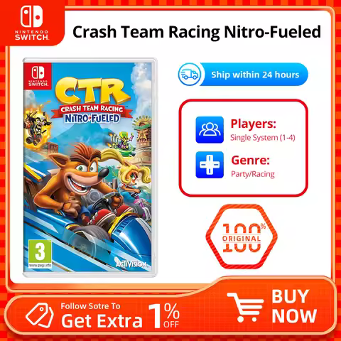 Nintendo Switch Game Deals - Crash Team Racing Nitro-Fueled - Games Physical Cartridge Support TV Ta