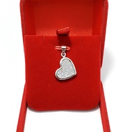 925 silver love pendant, white gold plated, genuine 925 silver pendant