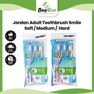 Jordan Adult Toothbrush Smile (4+2) - Soft / Medium & Hard Teeth Cleaning Teeth Care Berus Gigi 牙刷