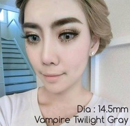 คอนแทคเลนส์ บิ๊กอาย รุ่น  Vampire twilight / Vampire / Jessi สีเทา/ตาล Gray/Brown มีค่าสายตา (0.00)-