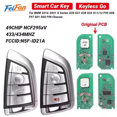 FF N5F-ID21A Original PCB ID49 433/434MHz Proximity Car Remote Key For BMW G Series 3 5 6 7 X3 X5 X7