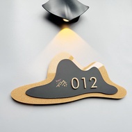 Customized Unit Sign Door Sign Gold 3D Number Plate Customized Unit Number Plate Acrylic Durable Doo
