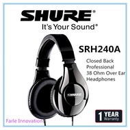 Shure SRH240A Closed Back Professional 38 Ohm Over Ear Headphone