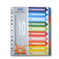 Dividing A4 plastic files in 10 colors, 12 colors.