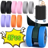 4Pcs/Set Suitcase Wheel Protection Case with Silent Sound Ravel Luggage Caster Reduce Noise Trolley 