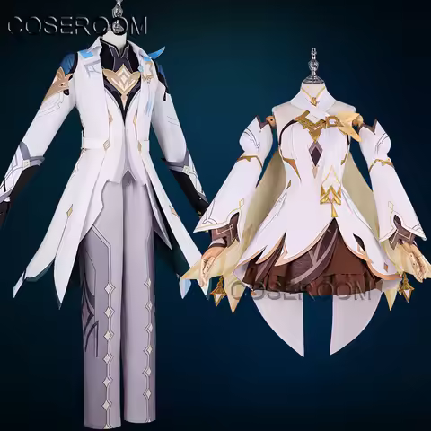 Anime Game GenshinImpact Aether Lumine Cosplay Costume Cosplay Dress Outfit Carnival Halloween Comic