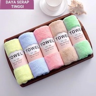 Face Towel Set 5 Pcs Soft Plain Motif SIZE 30X60 Soft Face Towel Souvenir Towel aSt