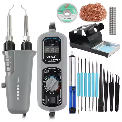 YIHUA 938D Electric Heating Tweezers Rework Station Electric Heating Pliers Soldering Iron Station f