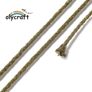 1roll 20M Polyester Cord for Jewelry Making Round Olive 2mm about 21.87 Yards(20m)/Roll