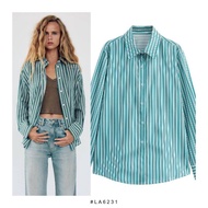 KEMEJA LA6231 - Green Stripe | Shirt Shirt
